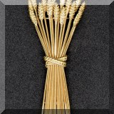 J001. 18K yellow gold Tiffany & Co. wheat pin. 2.75” - $1450 